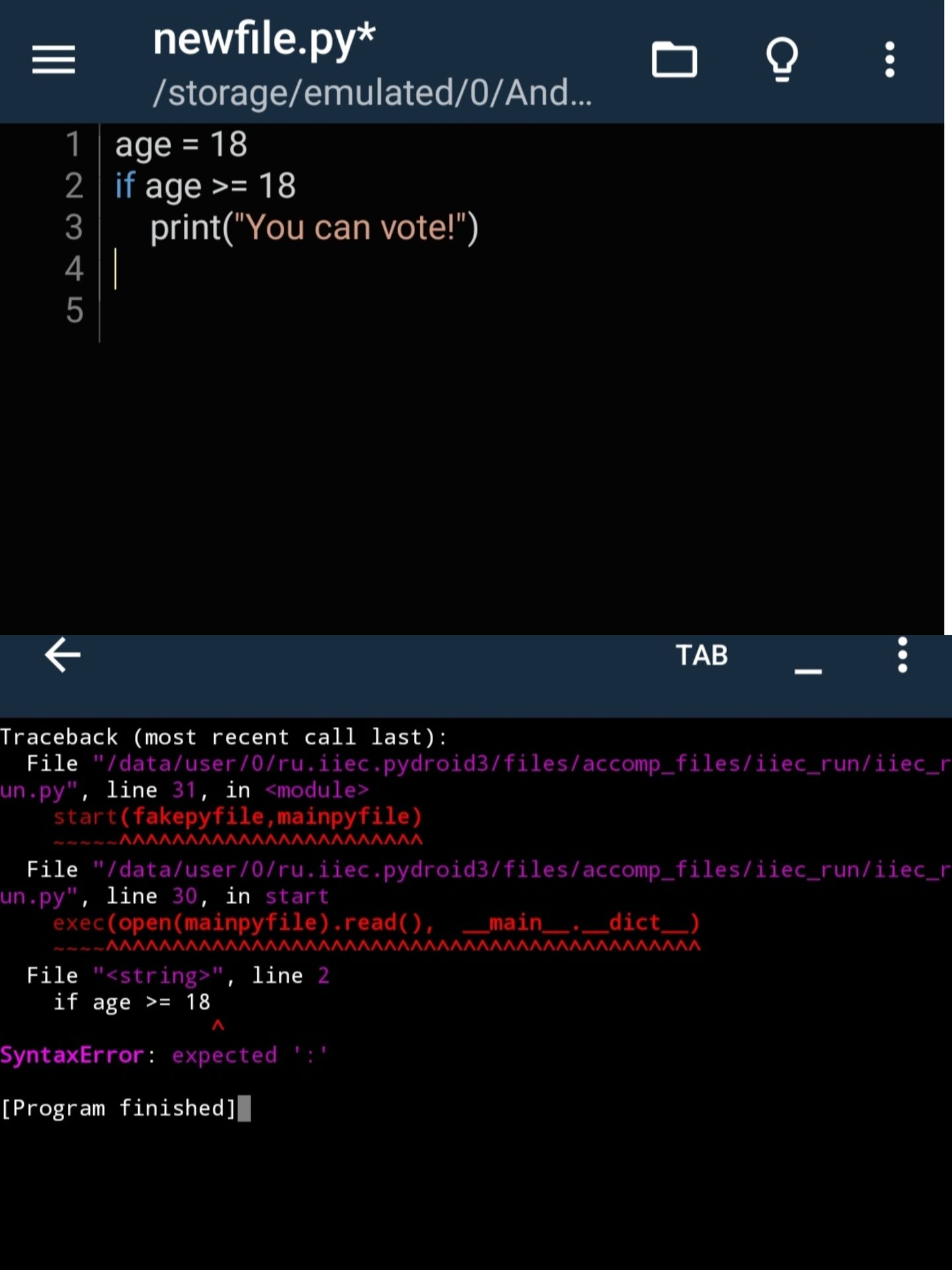 If,else error
